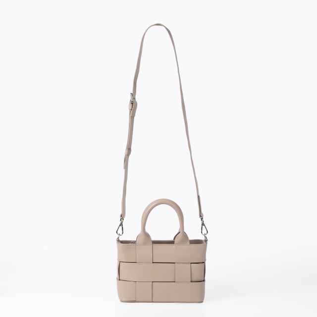 【OUTLET】BARCLAY CLUB（バークレークラブ）編み込みミニバッグ　トープ