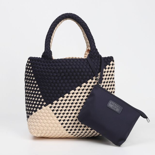 BARCLAY CLUB（バークレークラブ）ポーチ付きメッシュトートバッグ　カーキコンビ