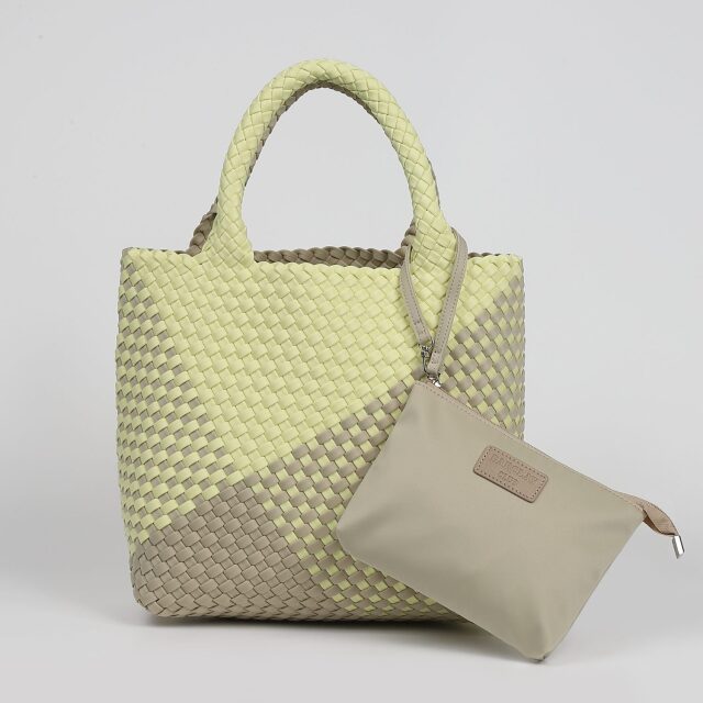 BARCLAY CLUB（バークレークラブ）ポーチ付きメッシュトートバッグ　イエロー