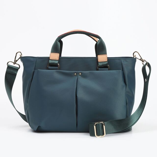 BARCLAY CLUB（バークレークラブ）ナイロンミニトートバッグ　ブルーグリーン