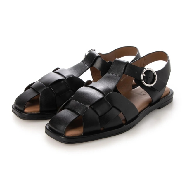 KISCO（キスコ）スクエアトゥグルカサンダル ブラック｜BARCLAY