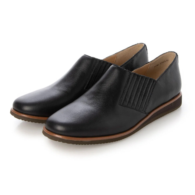 【OUTLET】KISCO（キスコ）サイドエラスティックスリッポン　ブラック