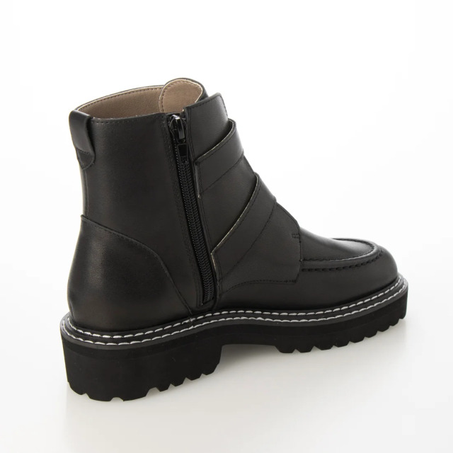 KISCO（キスコ）ダブルベルトショートブーツ ブラック｜BARCLAY