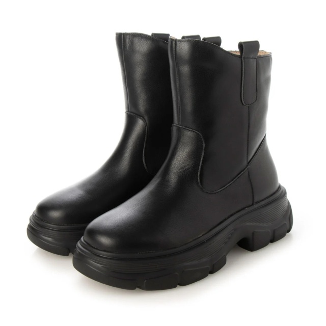 【OUTLET】KISCO（キスコ）ミドルワークブーツ　ブラック