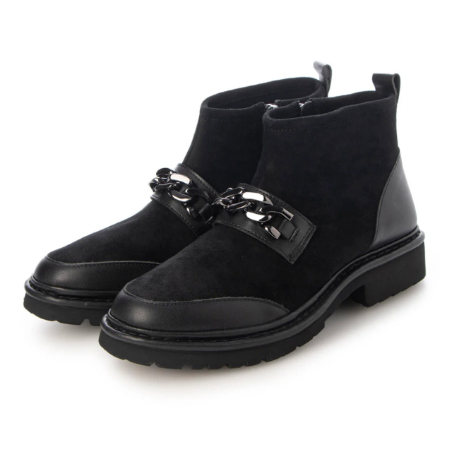【OUTLET】KISCO（キスコ）チェーンビットストレッチブーツ　ブラック