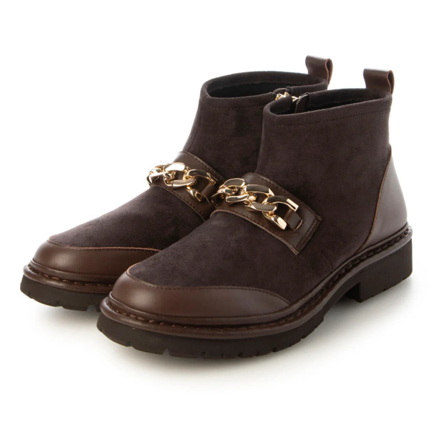 【OUTLET】KISCO（キスコ）チェーンビットストレッチブーツ　ダークブラウン