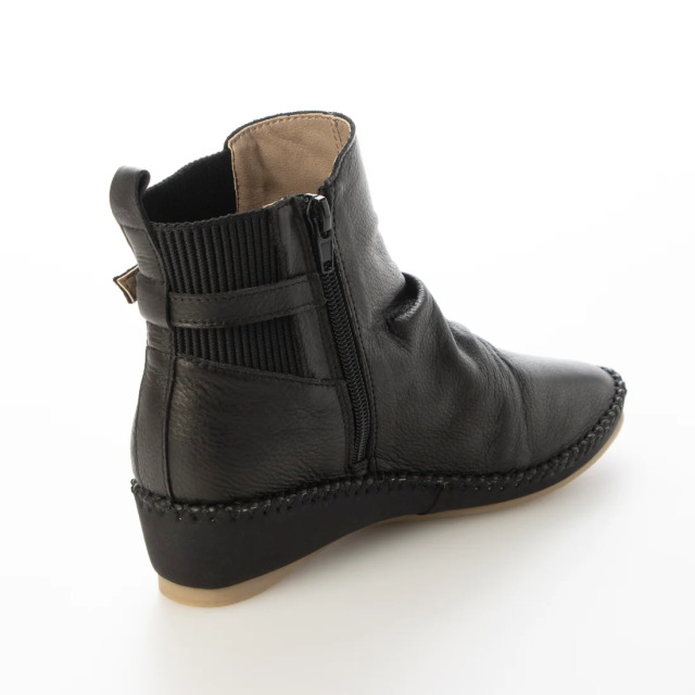 KISCO（キスコ）プラットギャザーショートブーツ ブラック｜BARCLAY