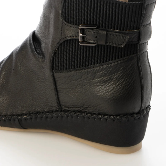 KISCO（キスコ）プラットギャザーショートブーツ ブラック｜BARCLAY