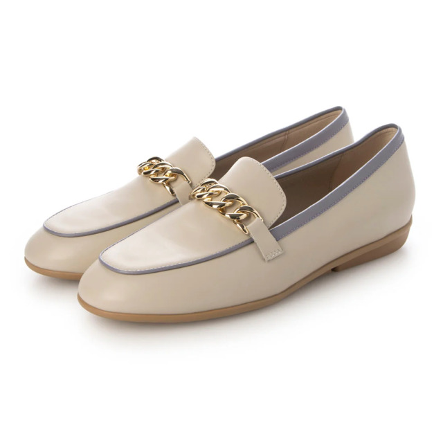 【OUTLET】KISCO（キスコ）チェーンビットドライビングシューズ　ベージュ