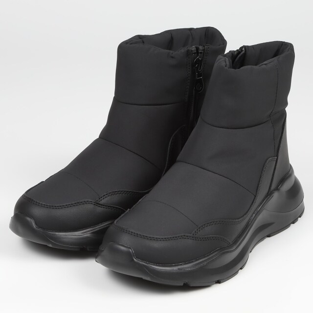 【OUTLET】KISCO（キスコ）キルティングブーツ　ブラック