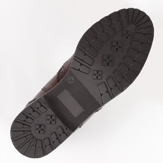 KISCO（キスコ）ウィングチップサイドゴアブーツ ダークブラウン