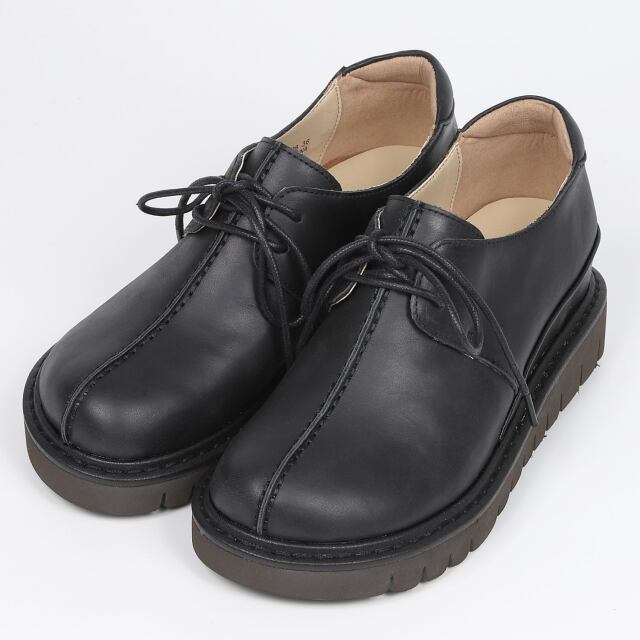 KISCO（キスコ）カジュアルレースアップシューズ　ブラック