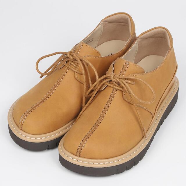 KISCO（キスコ）カジュアルレースアップシューズ キャメル｜BARCLAY