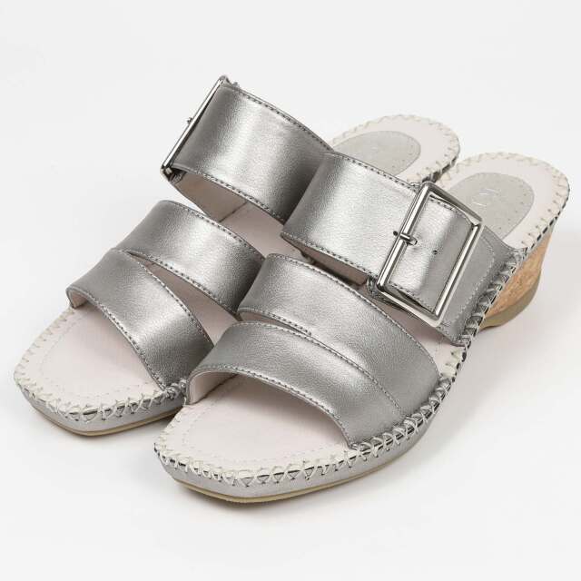 KISCO（キスコ）ベルトスクエアミュール　シルバー