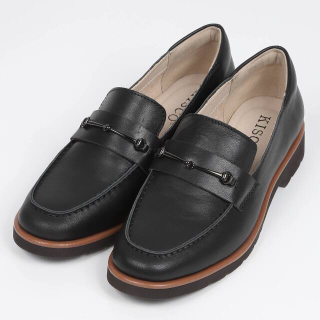 KISCO（キスコ）チェーンデザインローファー　ブラック