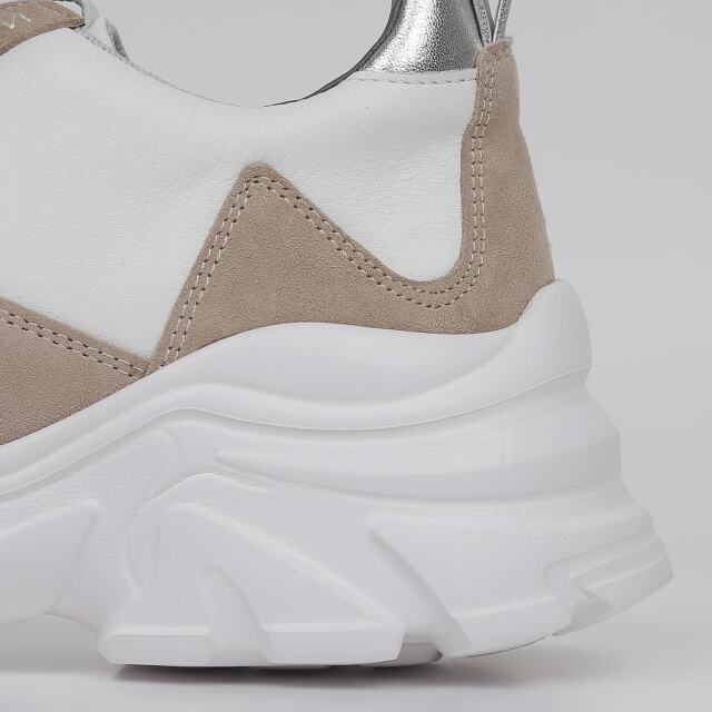 KISCO（キスコ）クロスゴムハイカットスニーカー ホワイト｜BARCLAY