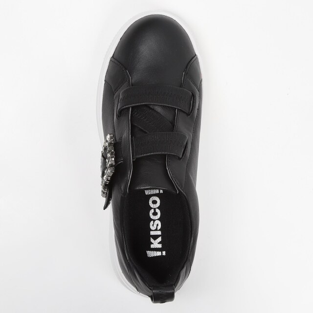 KISCO（キスコ）ビジューバックルスニーカー ブラック｜BARCLAY