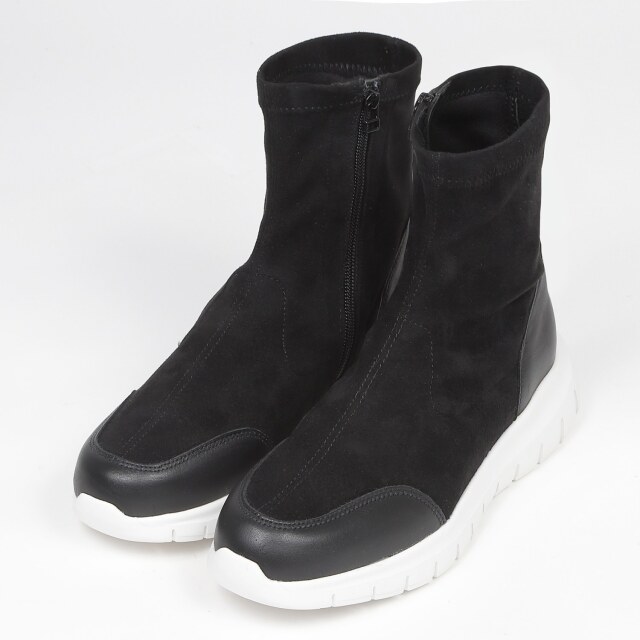 【SALE】KISCO（キスコ）ストレッチショートブーツ　ブラック2