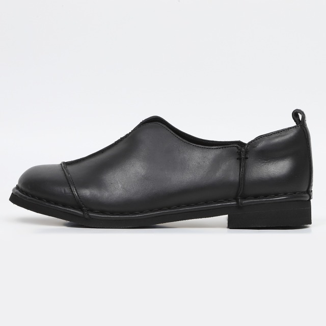 KISCO（キスコ）アウトステッチVカット軽量シューズ ブラック｜BARCLAY