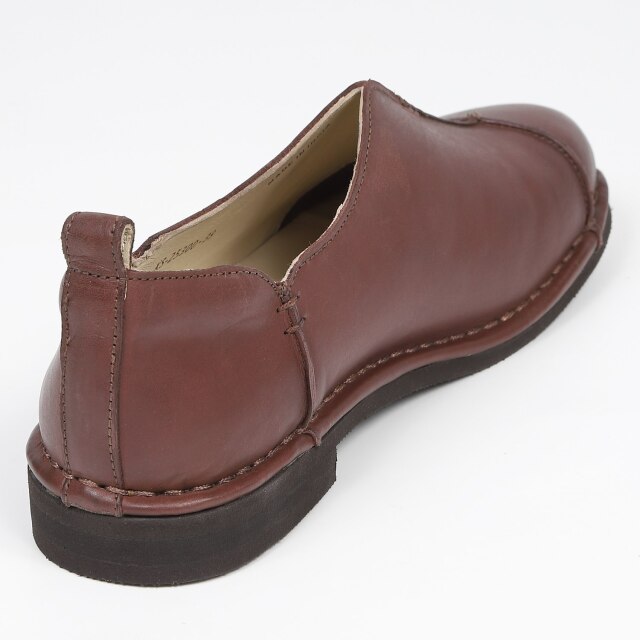 KISCO（キスコ）アウトステッチVカット軽量シューズ ダークブラウン