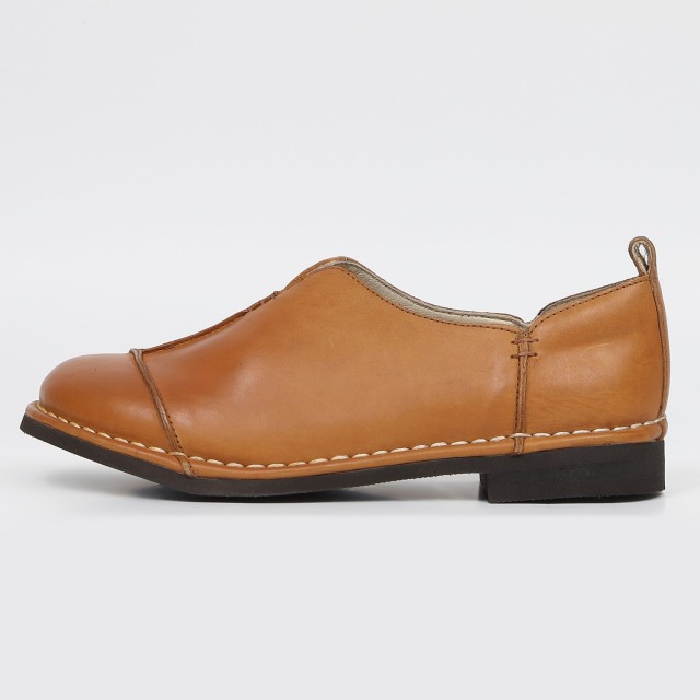 ケイコです KISCO（キスコ）アウトステッチVカット軽量シューズ タン｜BARCLAY