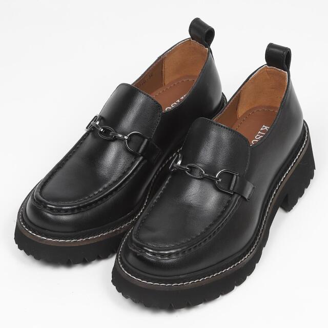 KISCO（キスコ）トラックソールビットローファー　ブラック