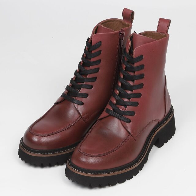 【SALE】KISCO（キスコ）トラックソールレースアップブーツ　バーガンディ