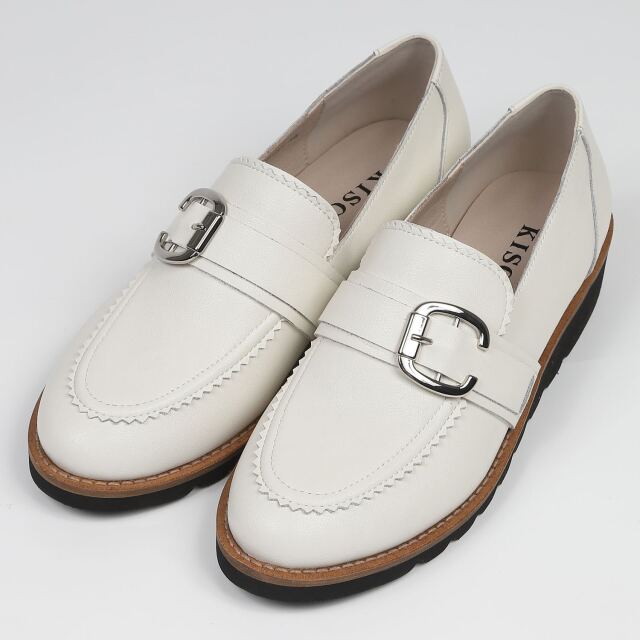 KISCO（キスコ）バックルローファー　アイボリー