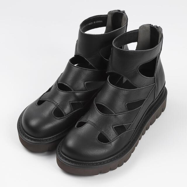 KISCO（キスコ）グルカ調ブーツサンダル　ブラック