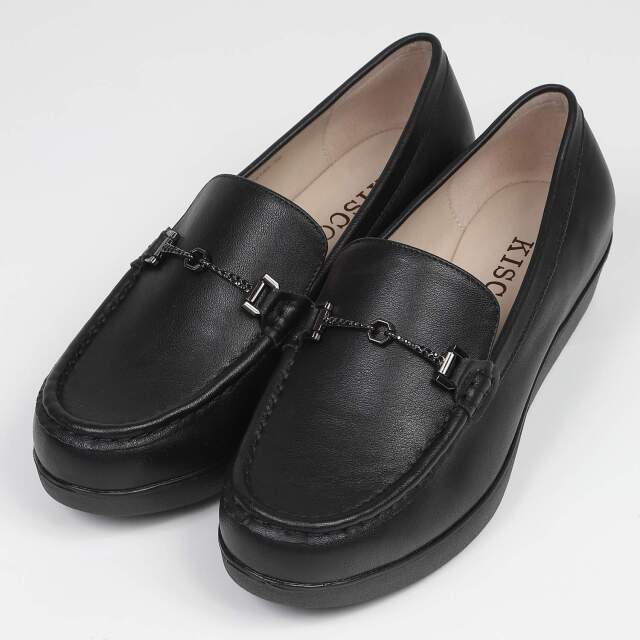 KISCO（キスコ）ストーンビットカジュアルスリッポン　ブラック