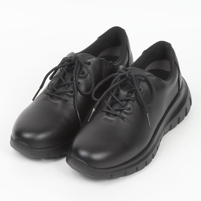 KISCO(キスコ)シンプルレースアップスニーカー ブラック