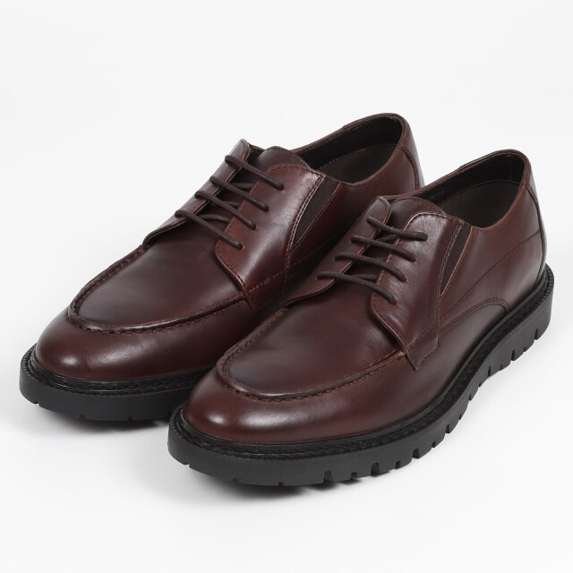 【OUTLET】KISCO MEN'S（キスコ メンズ）Uチップレースアップビジネスシューズ　ブラウン