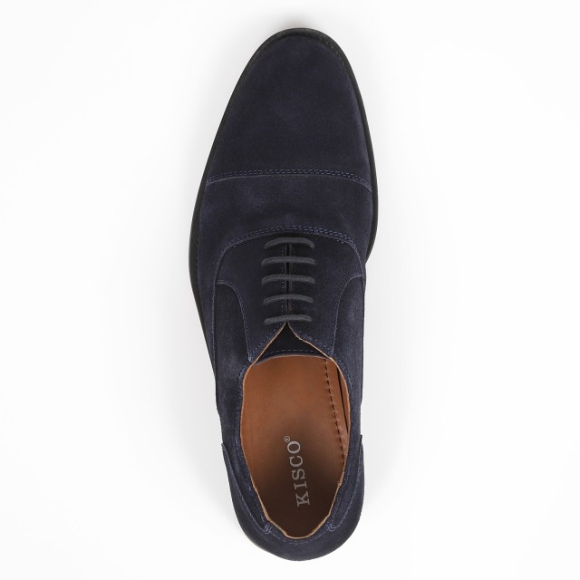 KISCO MEN'S（キスコ メンズ）スエードレースアップシューズ ネイビー
