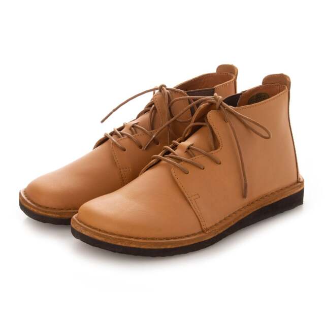 【OUTLET】KISCO（キスコ）オブリークトゥレースアップシューズ　キャメル