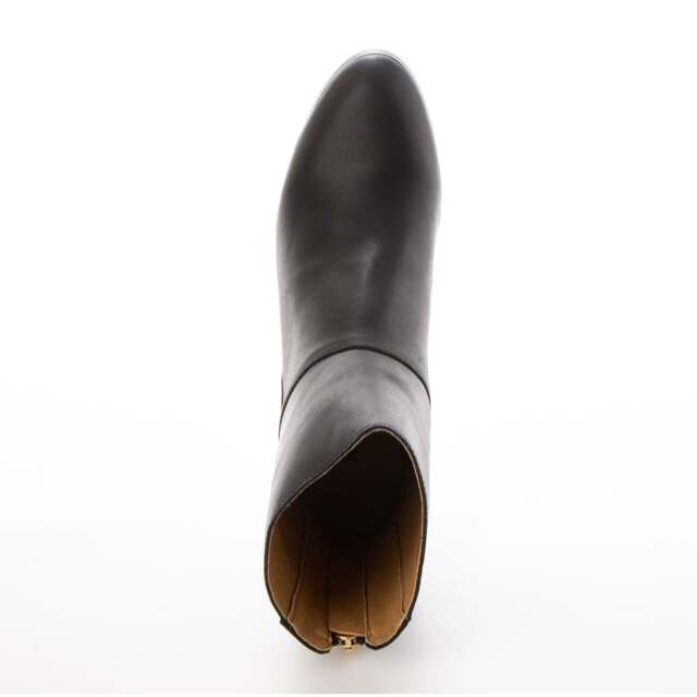 OUTLET】KISCO（キスコ）バックファスナーショートブーツ ブラック