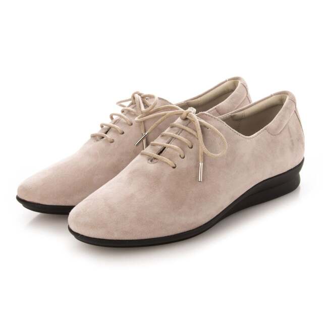 【OUTLET】KISCO（キスコ）ラバーモールドソールレースアップシューズ　ベージュスエード