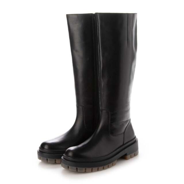 【OUTLET】KISCO（キスコ）タンクソールロングブーツ　ブラック