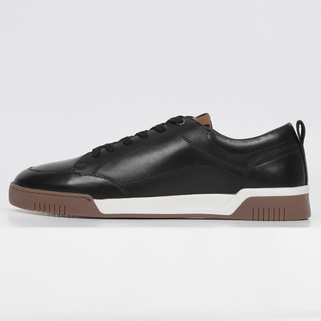 KISCO MEN'S（キスコ メンズ）レザースニーカー ブラック｜BARCLAY