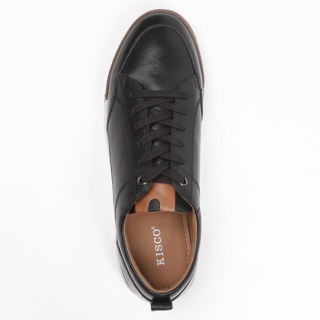 KISCO MEN'S（キスコ メンズ）レザースニーカー ブラック｜BARCLAY