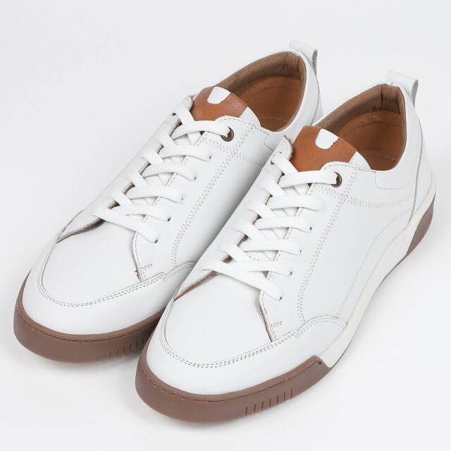KISCO MEN'S（キスコ メンズ）レザースニーカー ホワイト｜BARCLAY