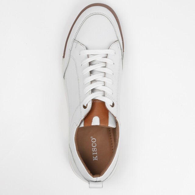 KISCO MEN'S（キスコ メンズ）レザースニーカー ホワイト｜BARCLAY