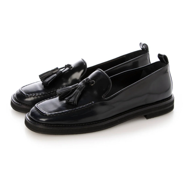 【OUTLET】NAPOLEONI（ナポレオーニ） イタリア製 タッセル付きローファー　ブラック