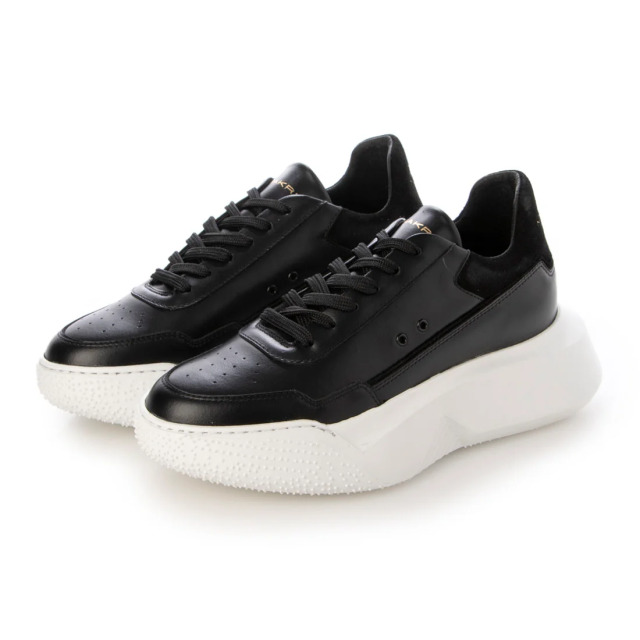 【OUTLET】 	MAKRIS（マクリス）　ボリュームソール厚底スニーカー　ブラック