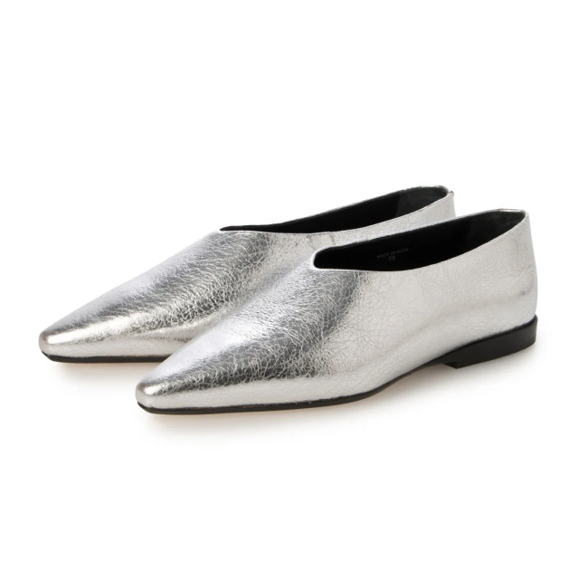 【OUTLET】JVAM（ジェイヴィエーエム） モード ポインテッドトゥパンプス  　シルバー