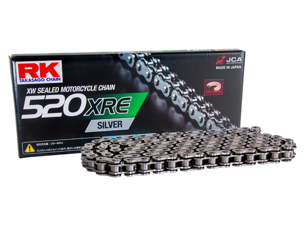 ゼファー400/χ RK ドライブ チェーン 520XRE シルバー 110リンク カシメジョイント