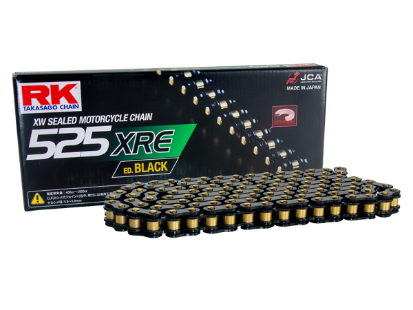 ゼファー750/RS RK ドライブ チェーン 525XRE 電着ブラック 110リンク カシメジョイント