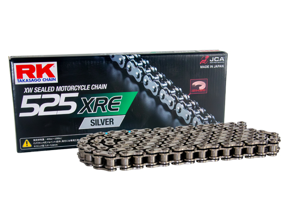 ゼファー750/RS RK ドライブ チェーン 525XRE シルバー 110リンク カシメジョイント