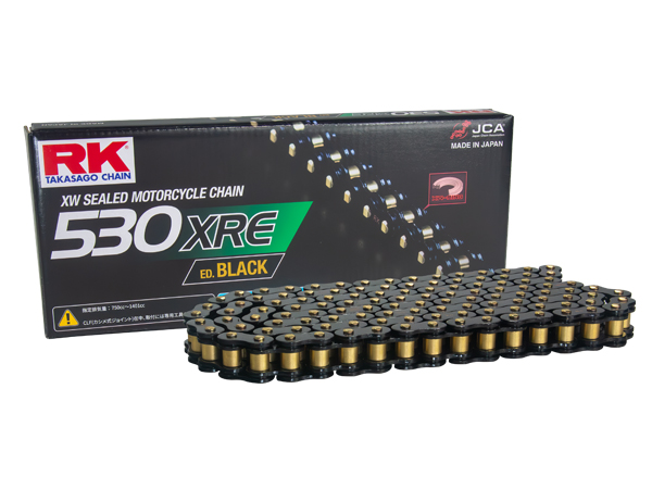 ゼファー1100 RK ドライブ チェーン 530XRE 電着ブラック 120リンク カシメジョイント
