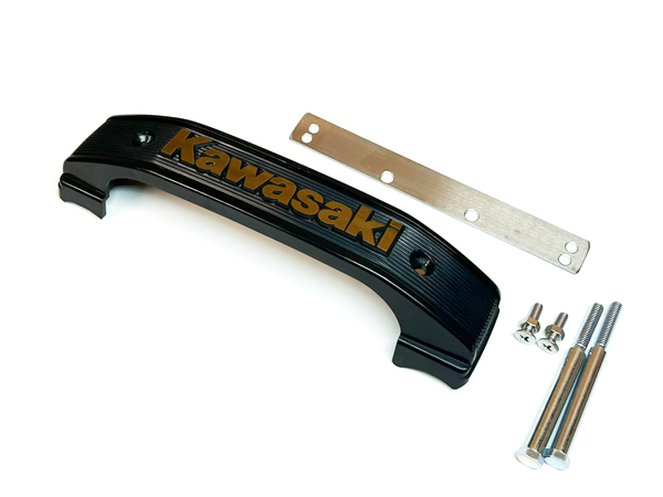 ゼファー1100 純正フォークカバーエンブレム 三又エンブレム 取付セット Kawasaki 金文字