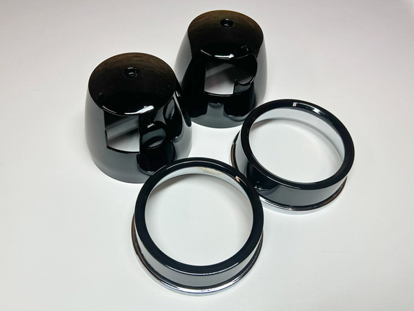 ゼファー400 ゼファー750 バリオス1 メーターカバーセット 艶有ブラック塗装仕上げ （アッパー、ロアカバー）